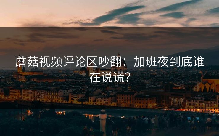 蘑菇视频评论区吵翻：加班夜到底谁在说谎？